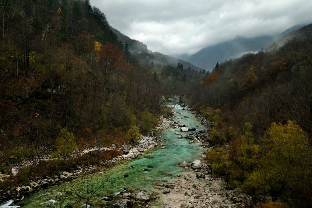 Emerald river, Soca near Kobarid, Slovenia |  Живой изумруд. Река Соча близ Кобарида, Словения